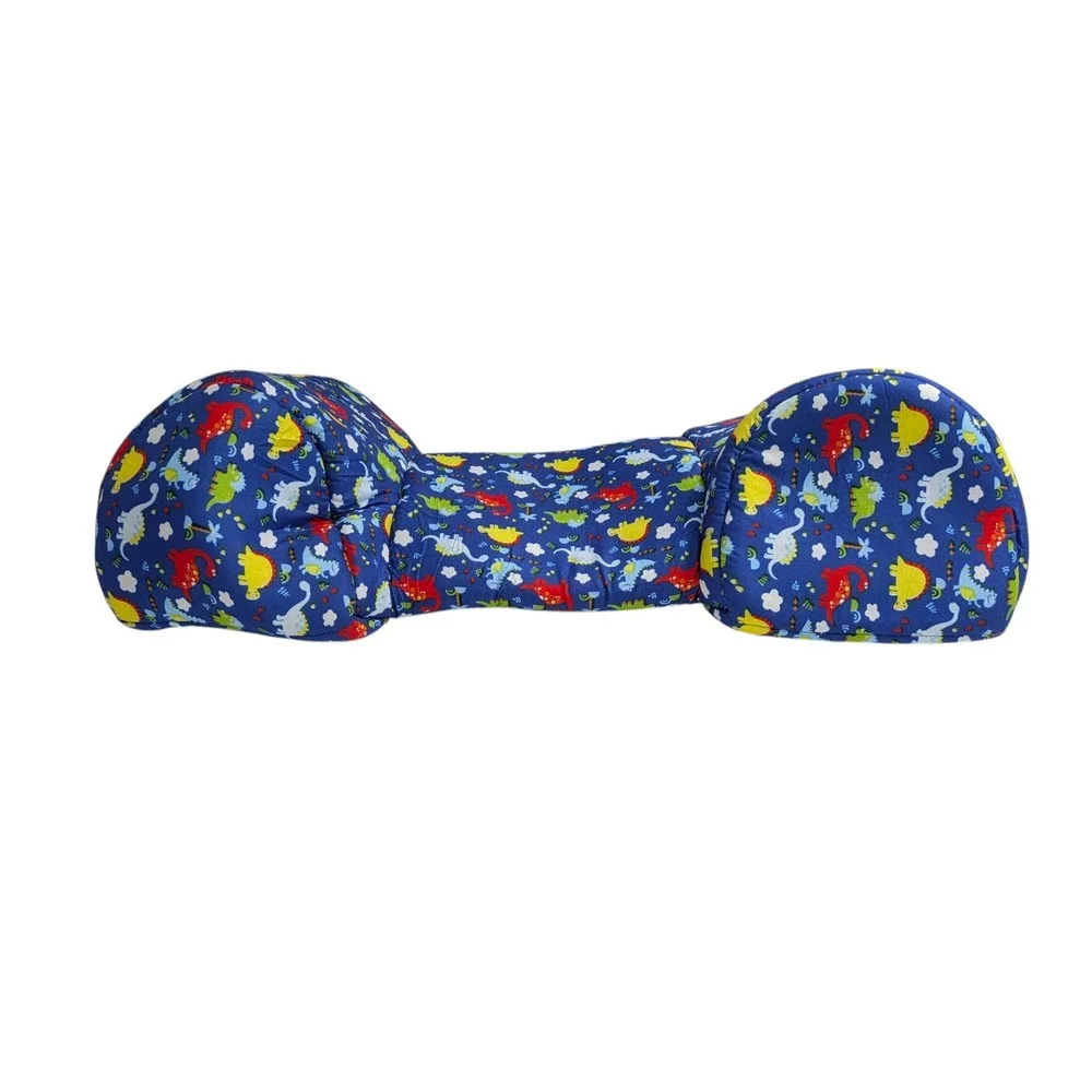 Blue Dinosaur Print Pet Tunnel Small Animal Hideaway Bed Cozy Burrow